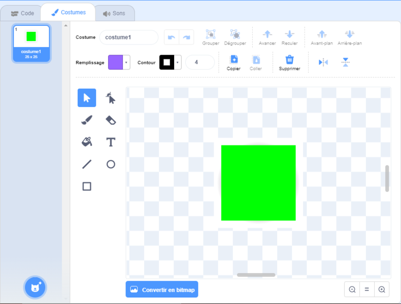 Fichier:Cr er le jeu Snake sur Scratch Snake 01.png